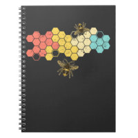 Retro Honeycomb Beekeeper Design for Bee Lover