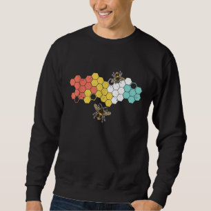 Retro Honeycomb Beekeeper Design For Bee Sweatshirt