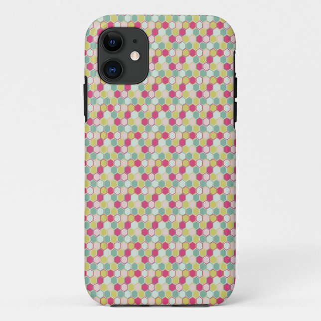 Retro Honeycomb Case-Mate iPhone Case (Back)