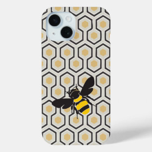 Retro Honeycomb Pattern Beehive iPhone 15 Case