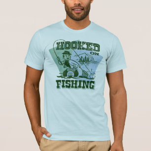 Retro Hooked On Fishing T-Shirt