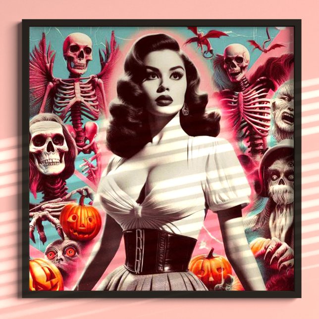 Retro Horror Girl Poster (Creator Uploaded)