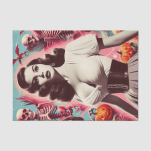 Retro Horror Girl Tissue Paper