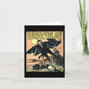 Retro Horror Movie Monster Vampire Vintage Hallowe Card