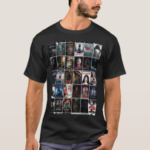 Retro Horror Movie Poster Wall Collage T-Shirt