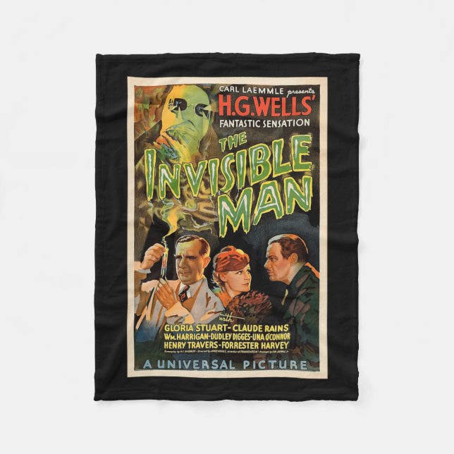 Retro Horror Movie S Monsters Halloween  Fleece Blanket (Front)