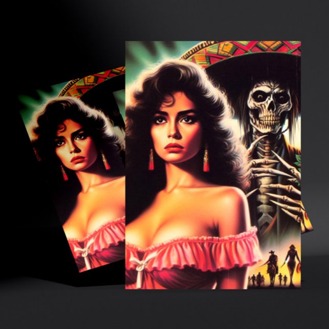 Retro Horror Woman Postcard (Creator Uploaded)