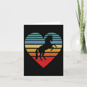 Retro Horse Heart Animal Love Card