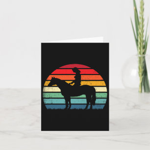 Retro Horse Lover Gift Horseback Rider & Ridin Card