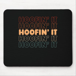 Retro Horse Riding Rider - Horseback Vintage Hoofi Mouse Mat