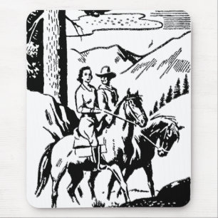 Retro Horseback Riding Mouse Mat