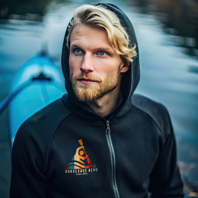 Retro Horseshoe Bend Kayaking Hoodie (Creator Uploaded)