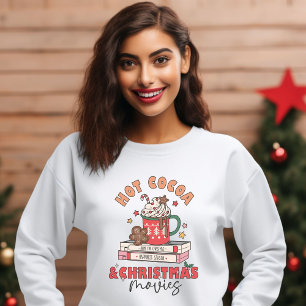 Retro Hot Cocoa and Christmas Movies Sweatshirt