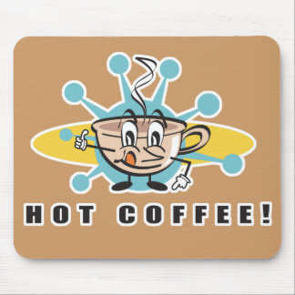 retro hot coffee design mouse mat
