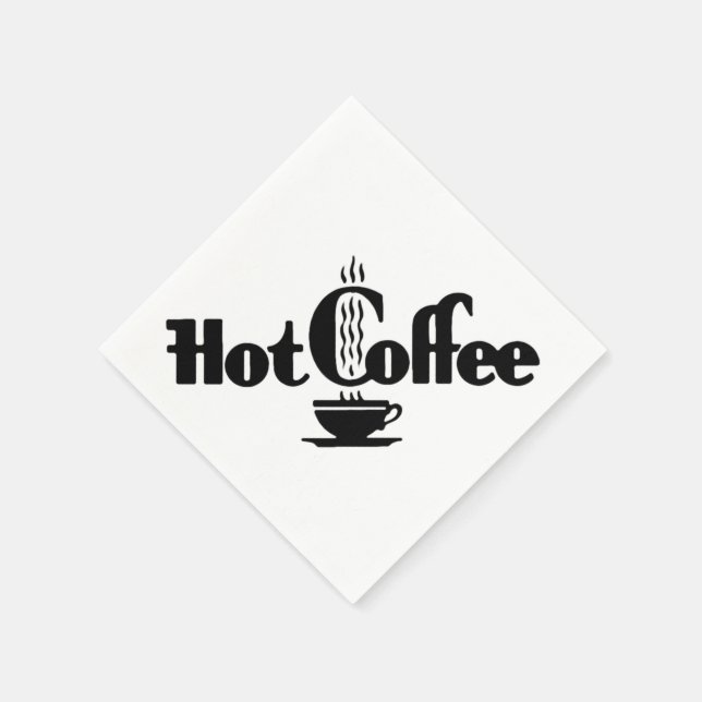 Retro Hot Coffee Napkin (Corner)