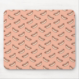 Retro Hot Dog Seamless Pattern Mouse Mat