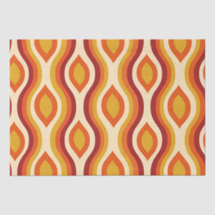 Retro Hourglass Ogee in orange, Yellow and Red Tissue Paper