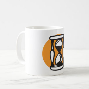 Retro Hourglass Timer Minimalist Time Coffee Mug
