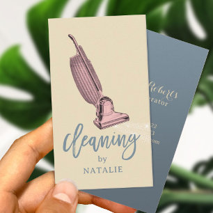 Retro House Cleaning Vacuum Cleaner Professional Business Card