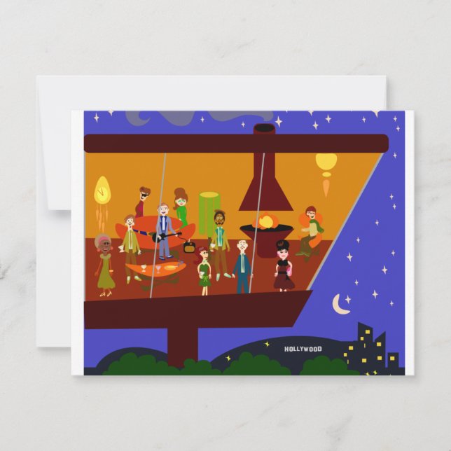 Retro House Party Invitation (Front)