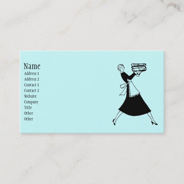 Retro Housekeeper Business Card (Front)