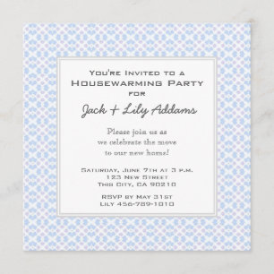 Retro Housewarming Invitation - Blue