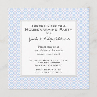 Retro Housewarming Invitation - Blue