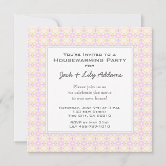 Retro Housewarming Invitation - Pink & Yellow