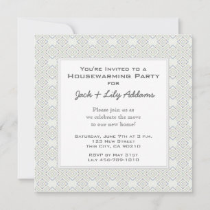 Retro Housewarming Invitation - Silver