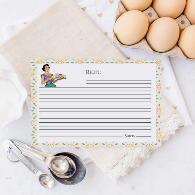 Retro Housewife Bridal Shower Recipe Cards (Creator Uploaded)