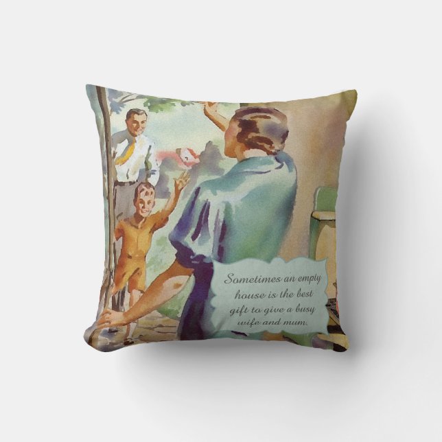 Retro Housewife Cushion (Front)