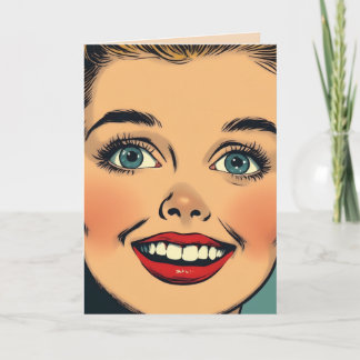 Retro Housewife Funny HELLO Greeting Card
