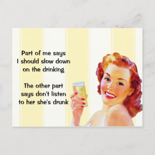 Retro Housewife Funny Quote Postcard