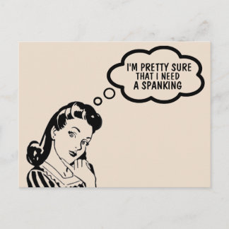 RETRO HOUSEWIFE FUNNY SPANKING Postcards