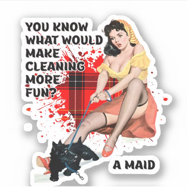 Retro Housewife Humour Pin-up Art (Front)