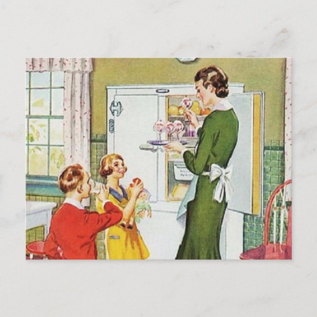 Retro Housewife Postcard (Front)