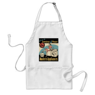 Retro Housewife Washer Dryer Standard Apron