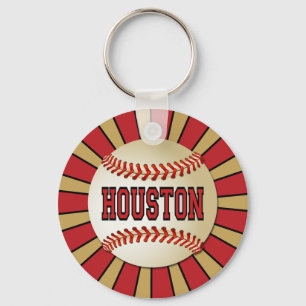 RETRO HOUSTON BASEBALL KEY RING
