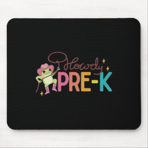 Retro Howdy Pre-k Funny Frog Preschool Teacher Wes Mouse Mat