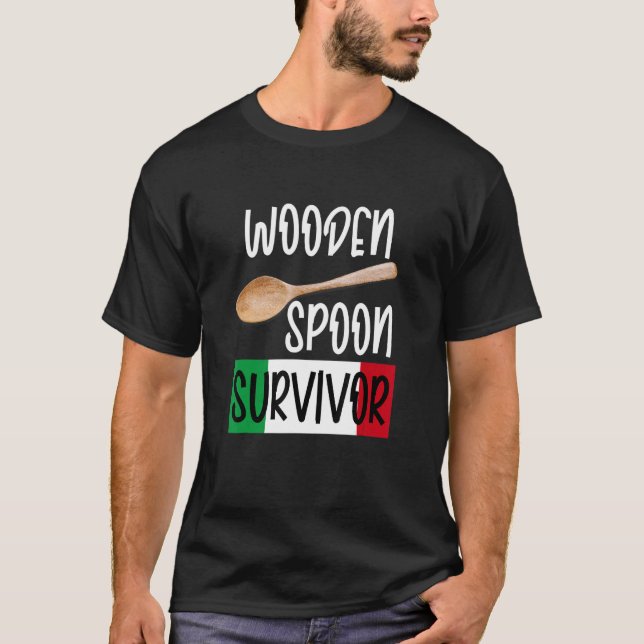 Retro Humor tees Wooden Spoon Survivor (Front)