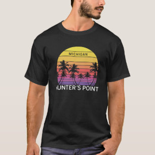 Retro Hunter’S Point Beach Surf Vintage Palm Venic T-Shirt