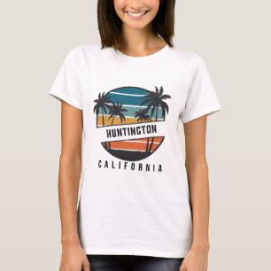 Retro Huntington Beach California Surfboard Surfin T-Shirt