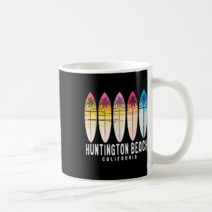 Retro Huntington Beach California Surfer Surfing Coffee Mug