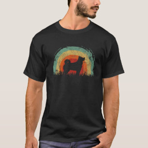 Retro Husky Vintage Rainbow Dog Men Women T-Shirt