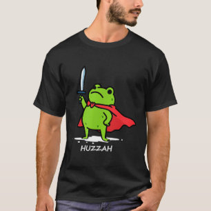 Retro Huzzah Frog Knight Funny Sword Meme Quote Me T-Shirt