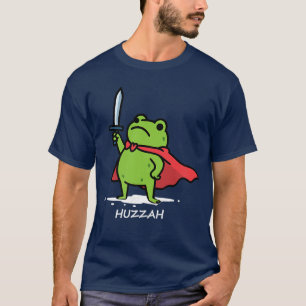 Retro Huzzah Frog Knight Funny Sword Meme Quote Me T-Shirt