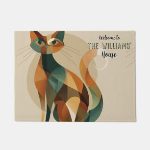Retro Hypoallergenic Cats Mum Dad Home Outdoor Doormat