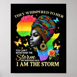 Retro I Am The Storm Inspirational African Pride B Poster