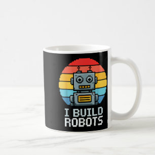 Retro I Build Robots Robotics Engineering Ai Tech  Coffee Mug