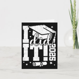 Retro I Did It Graduation 2025 Graduate Cl Of 2025 Card